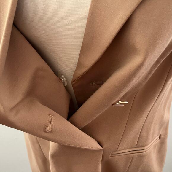 Spanx Ponte Vest Dress Office Quiet Luxury Stretch Neutral Toffee Tan Large NWT - Picture 8 of 15